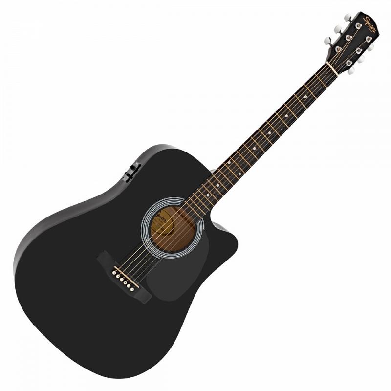 купить Электроакустическая гитара FENDER SQUIER SA-105CE DREADNOUGHT BLACK