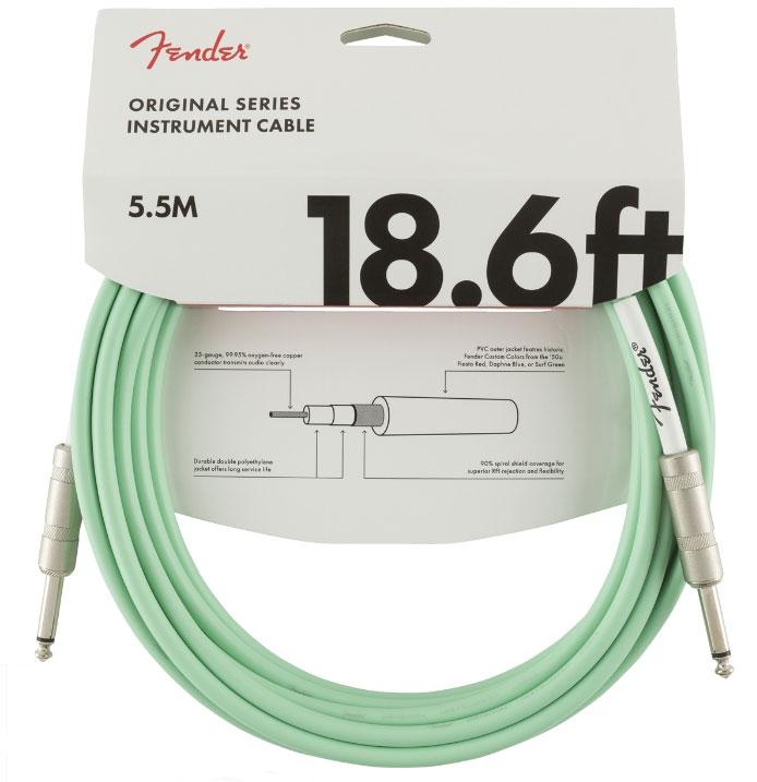 Инструментальный кабель FENDER 18.6' OR INST CABLE 5,7 м цвета (DBL,FRD и SFG)