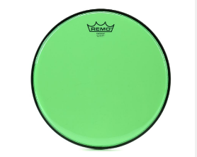 Пластик для барабана прозрачный, двойной, зелёный Remo BE-0312-CT-GN 12