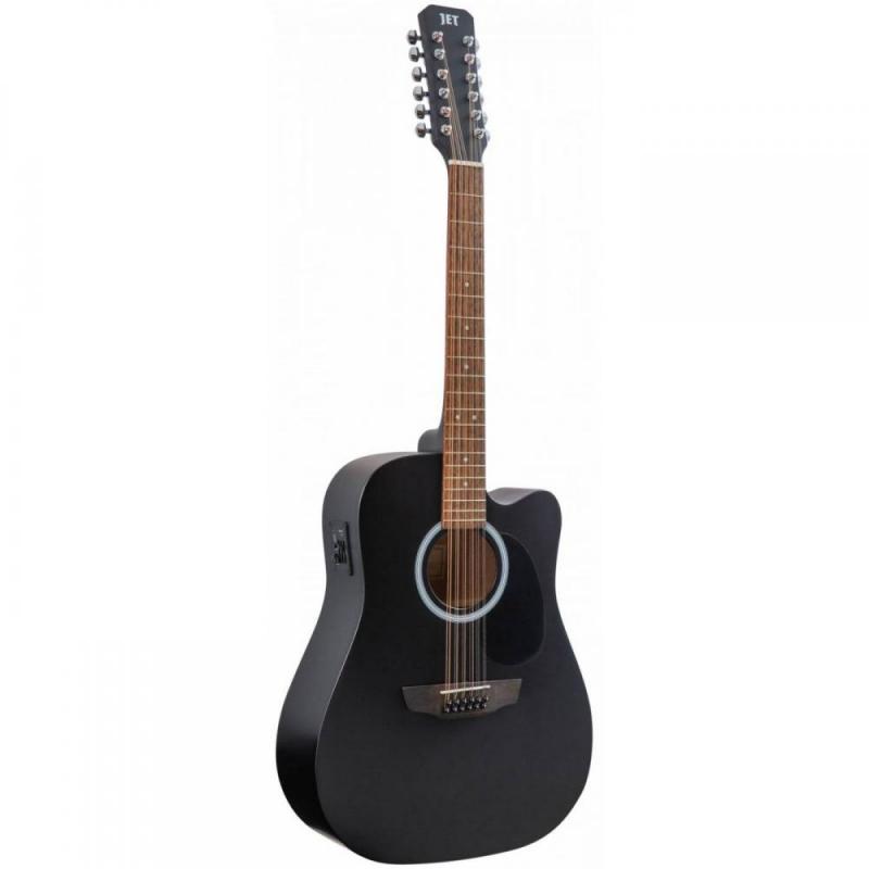 Электроакустическая гитара 12-струнная JET JDEC-255/12 BKS