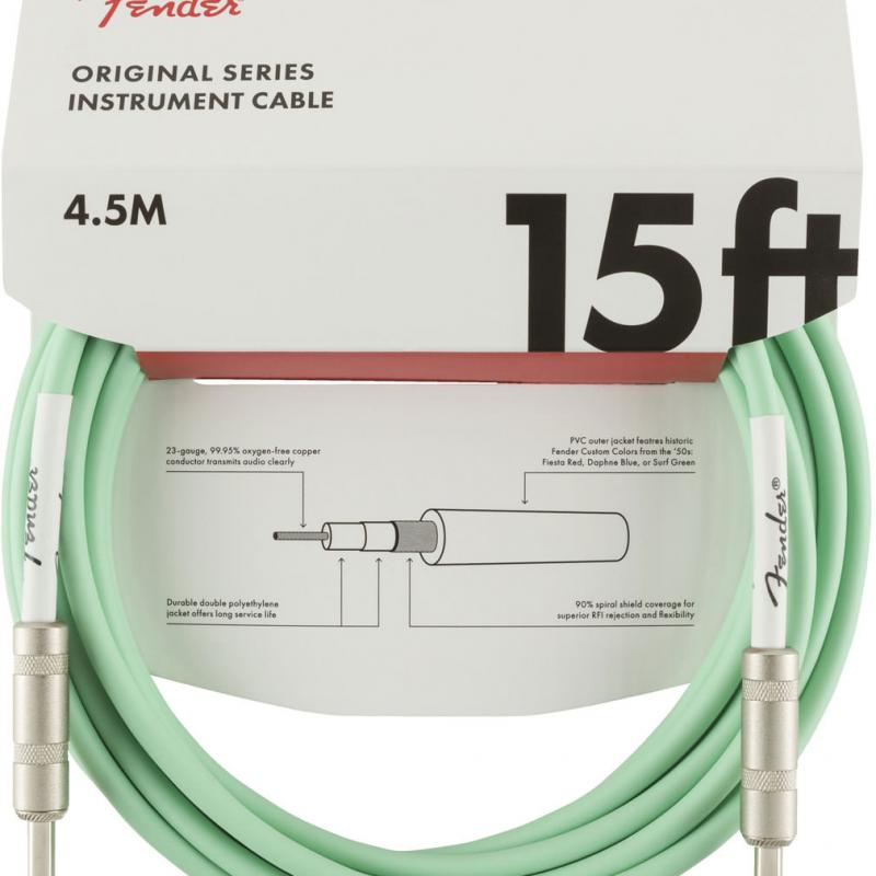 Инструментальный кабель FENDER 15' OR INST CABLE 4,6м цвета (DBL,FRD и SFG)